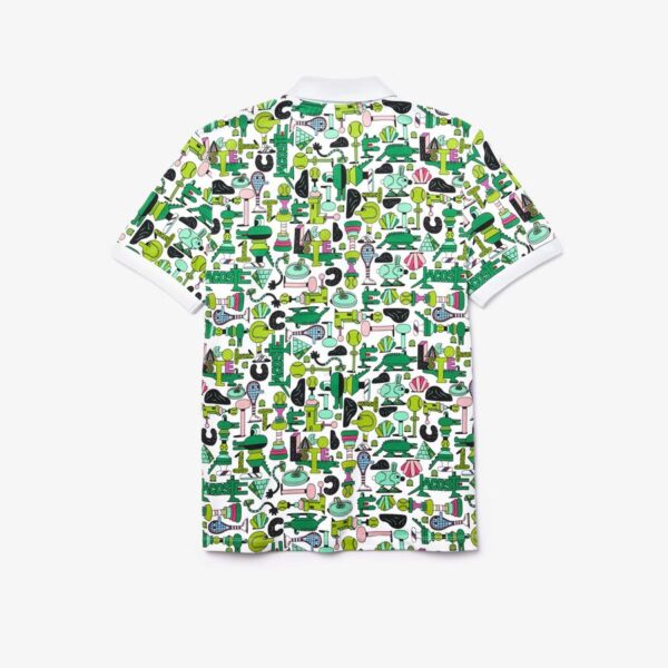 Polo piquê com estampa Lacoste X Jeremyville em verde - Image 2